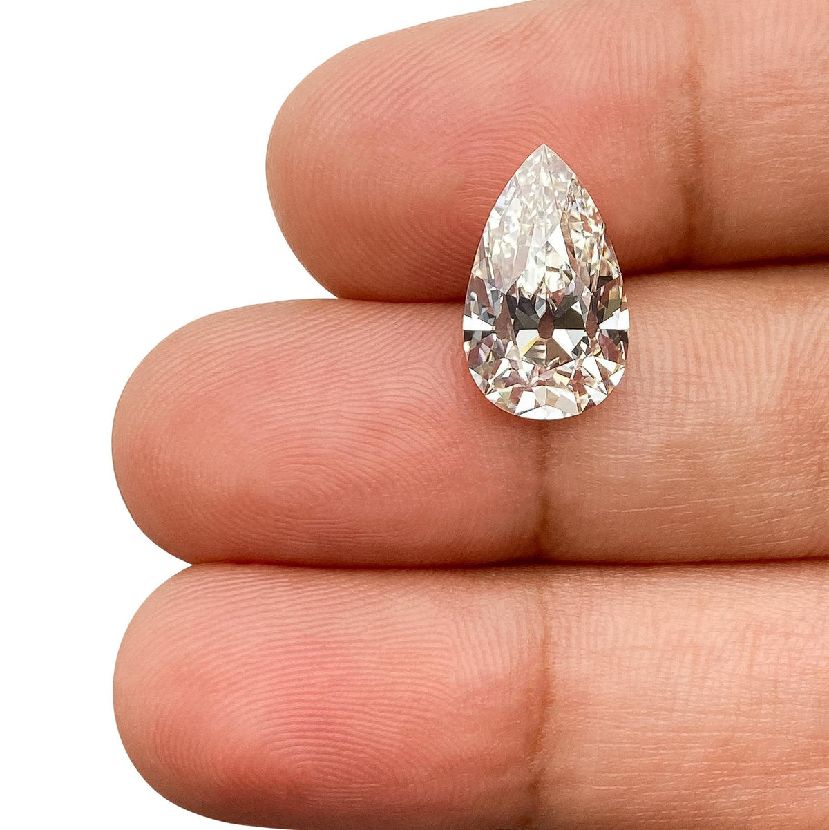 3.39ct | G/VS1 Pear Shape Old Mine Cut Lab Diamond (IGI)