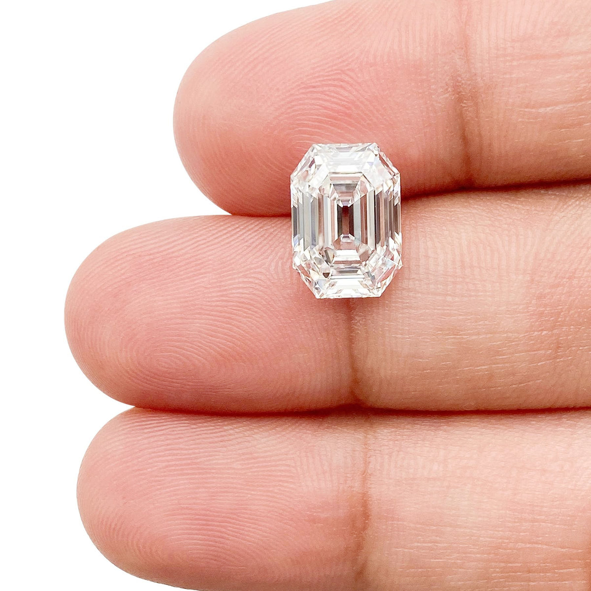 3.04ct | F/VVS2 Emerald Shape Antique Step Cut Lab Diamond (IGI)