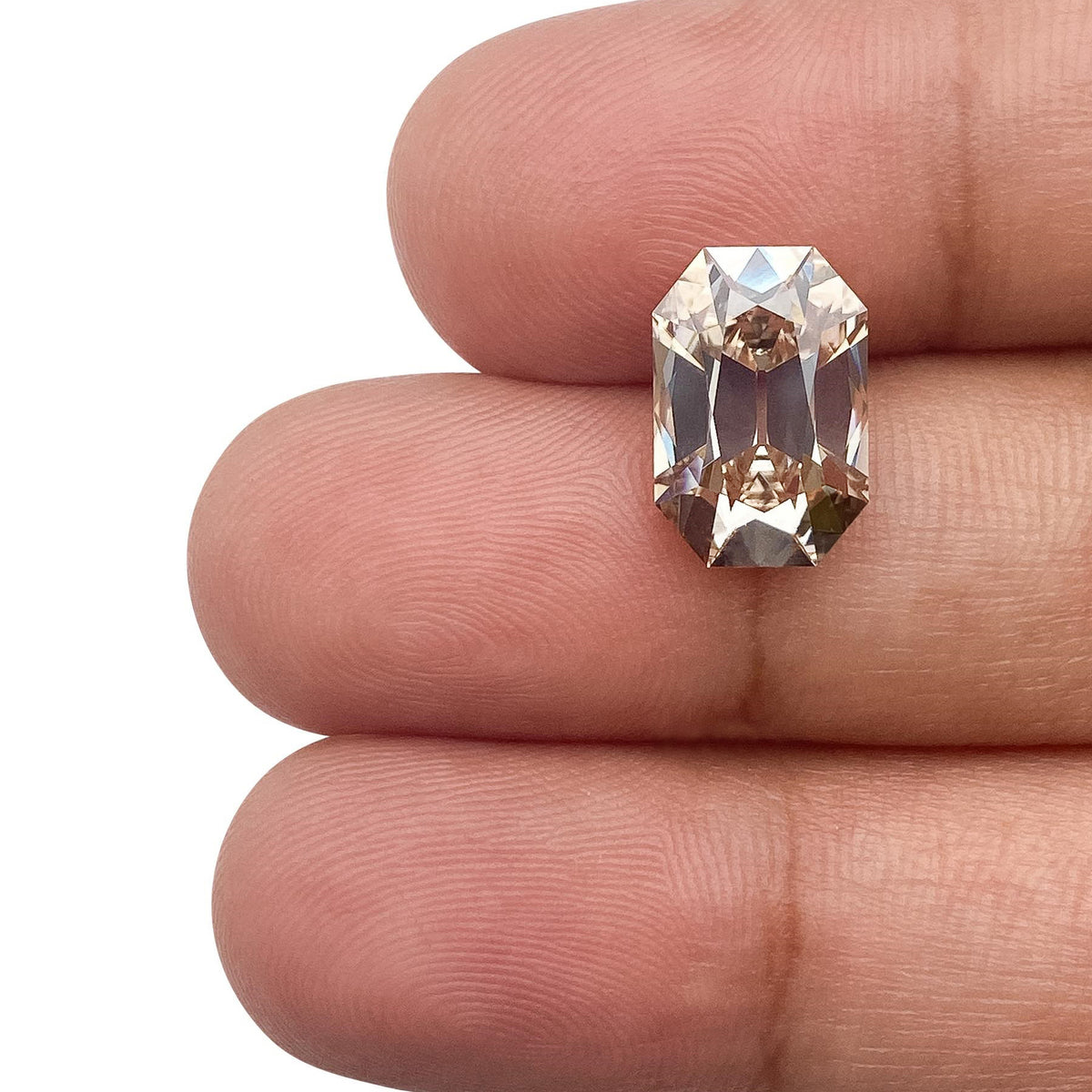 3.40ct | S-T/VS1 Champagne Octagon Shape Old Mine Cut Lab Diamond (IGI)-LITHOS Diamond