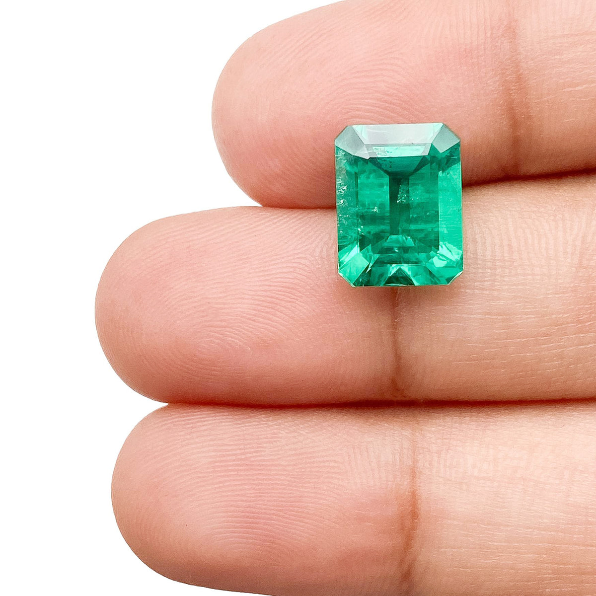 3.20ct | Step Cut Emerald Shape Lab Emerald