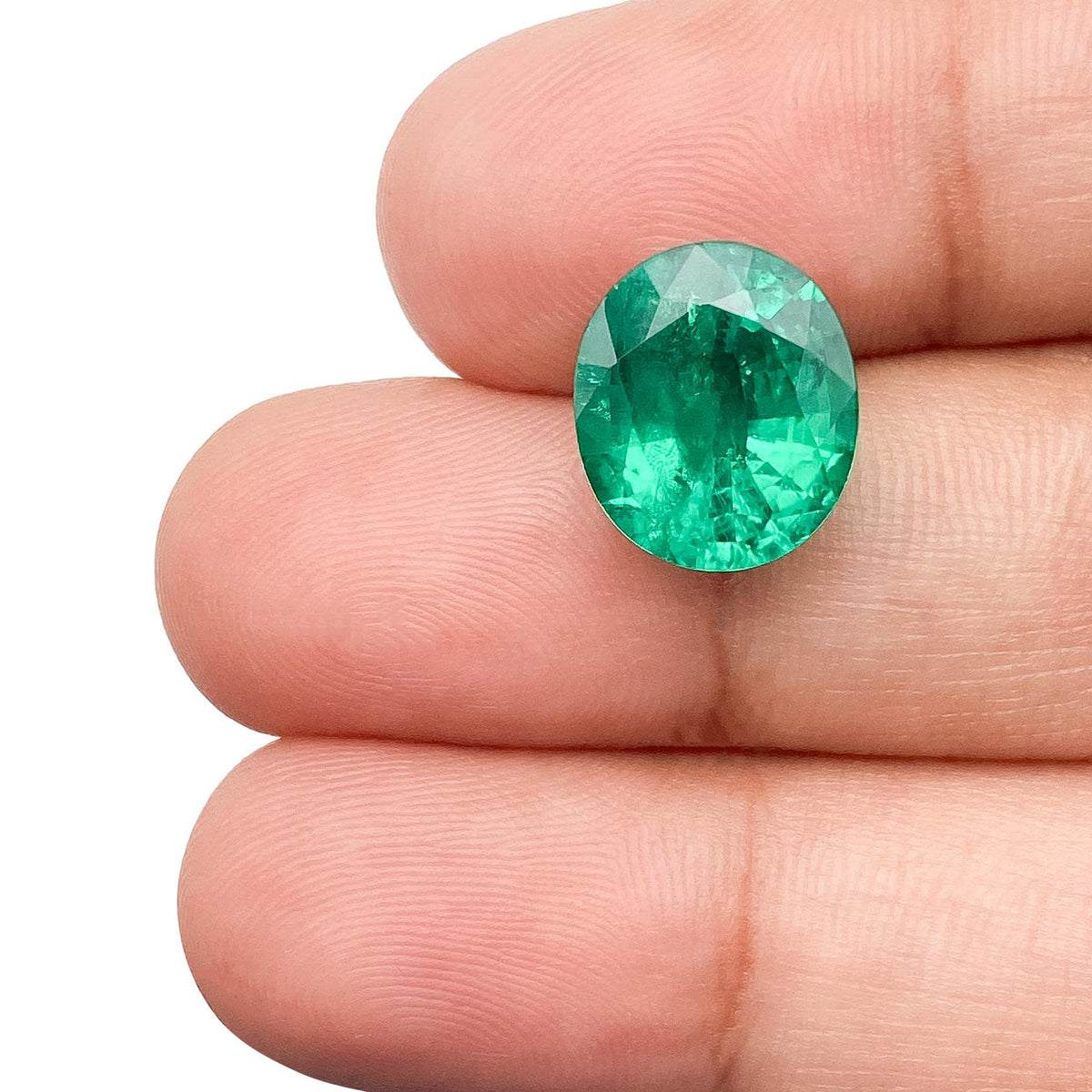 4.64ct | Brilliant Cut Oval Shape Lab Emerald