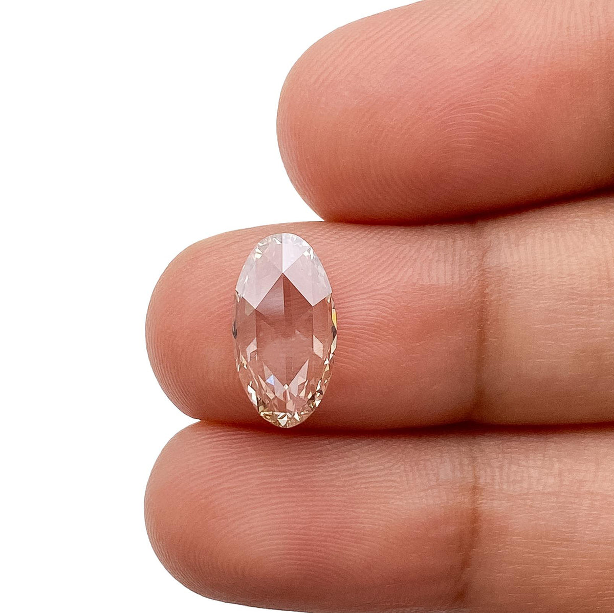 1.23ct | Q-R/VVS2 Champagne Oval Shape Rose Cut Lab Diamond (IGI)-LITHOS Diamond