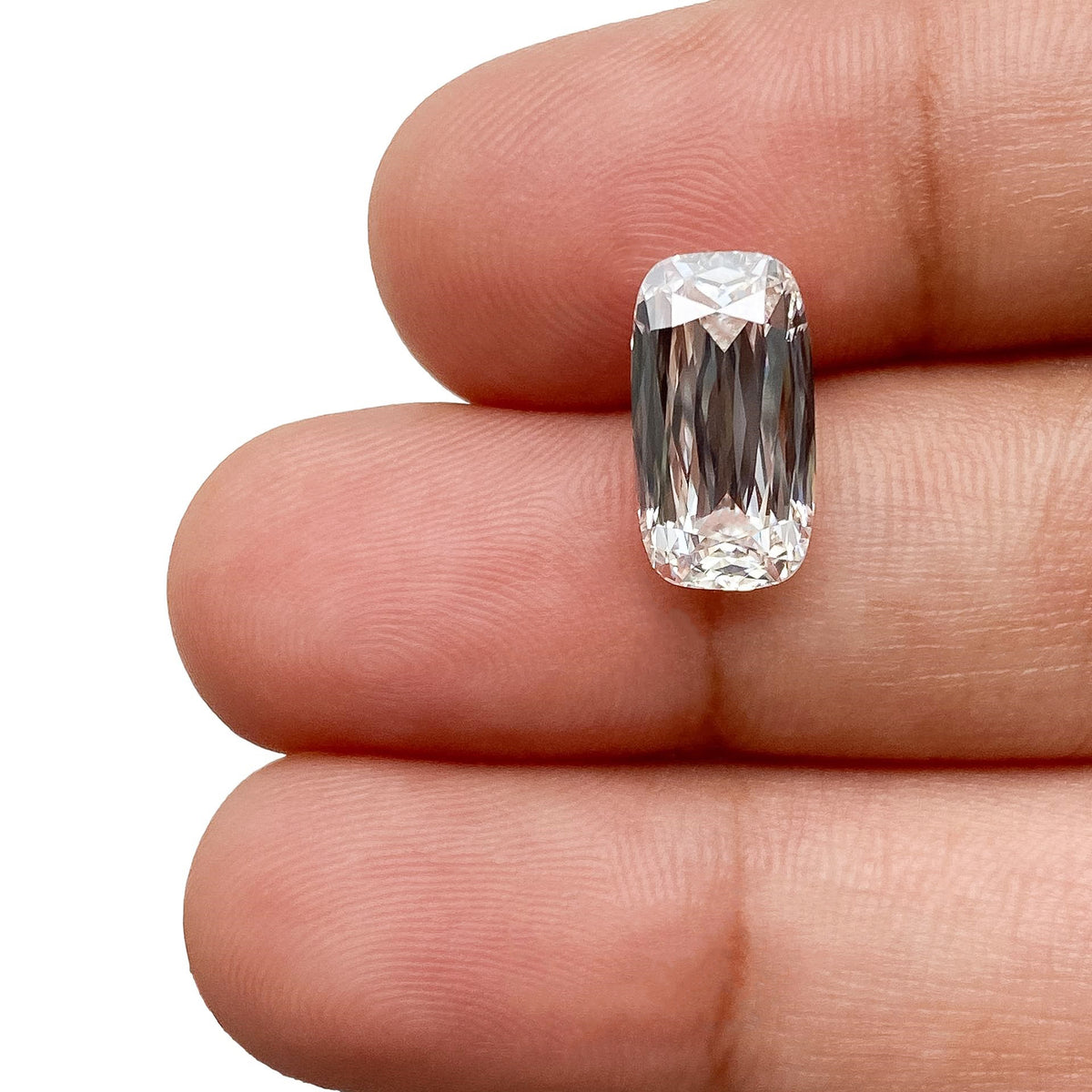 3.30ct | E/VS1 Cushion Shape Lattice Cut Lab Diamond (IGI)