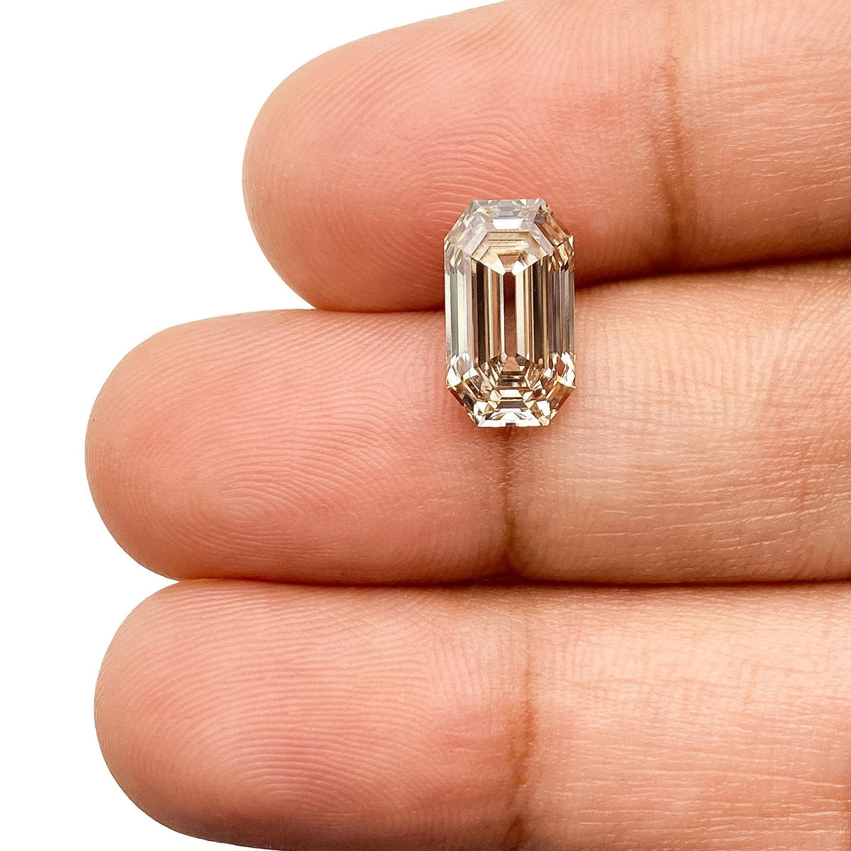 2.43ct | Very Light Brown/VVS2 Champagne Antique Octagon Shape Step Cut Lab Diamond (IGI)-LITHOS Diamond