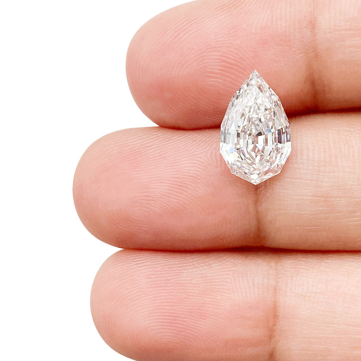 2.80ct | F/VS1 Pear Shape Step Cut Lab Diamond (IGI)