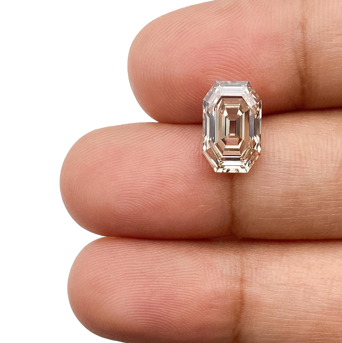 2.80ct | O-P/VS1 Champagne Antique Octagon Shape Step Cut Lab Diamond (IGI)-LITHOS Diamond