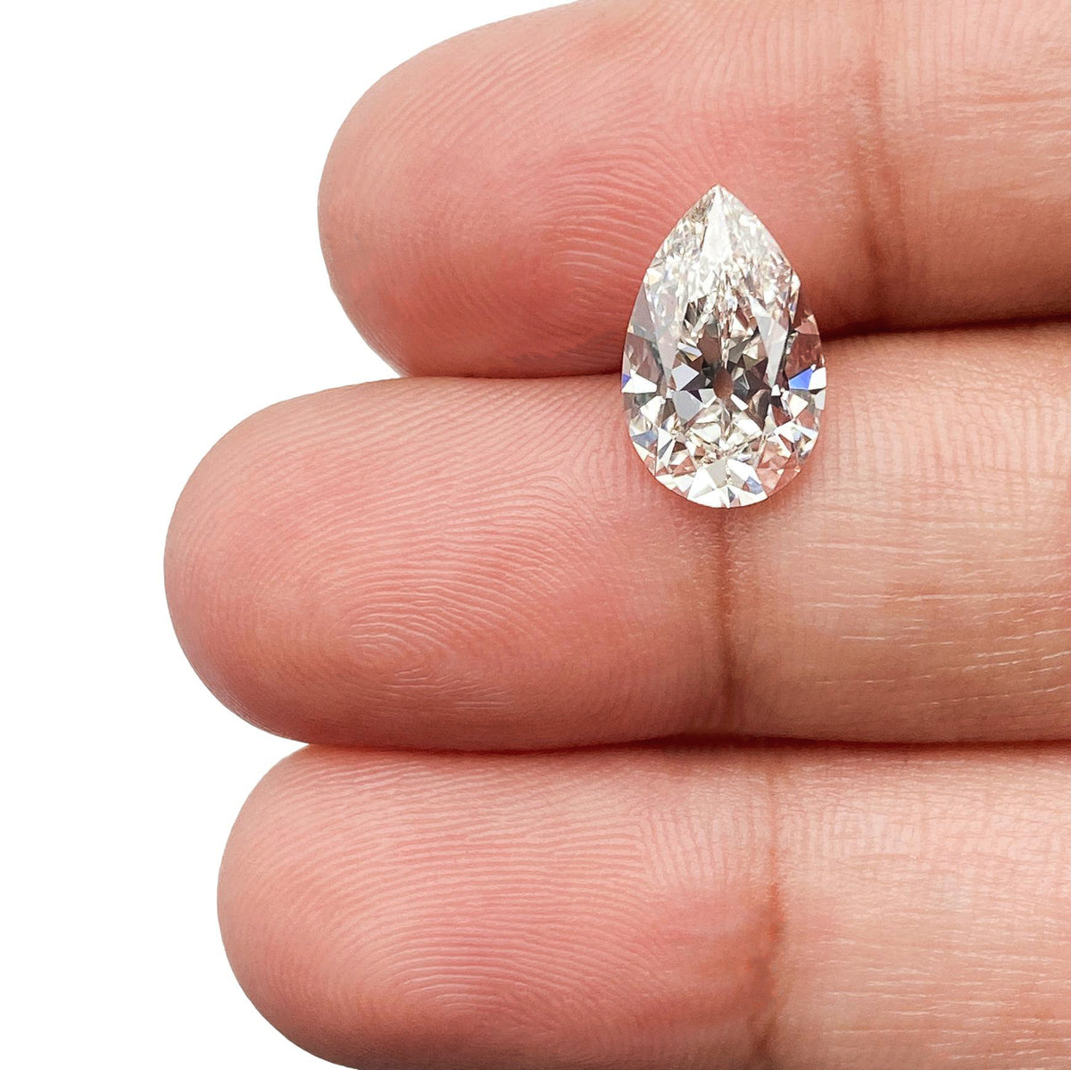 2.40ct | F/VVS2 Pear Shape Old Mine Cut Lab Diamond (IGI)-LITHOS Diamond