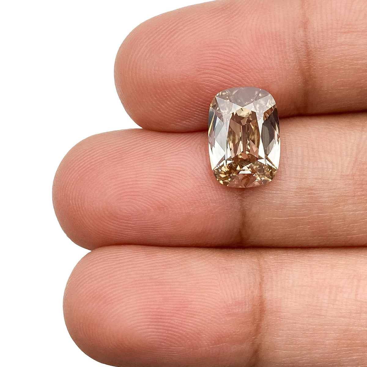 2.75ct | O-P/VVS2 Champagne Cushion Shape Old Mine Cut Lab Diamond (IGI)