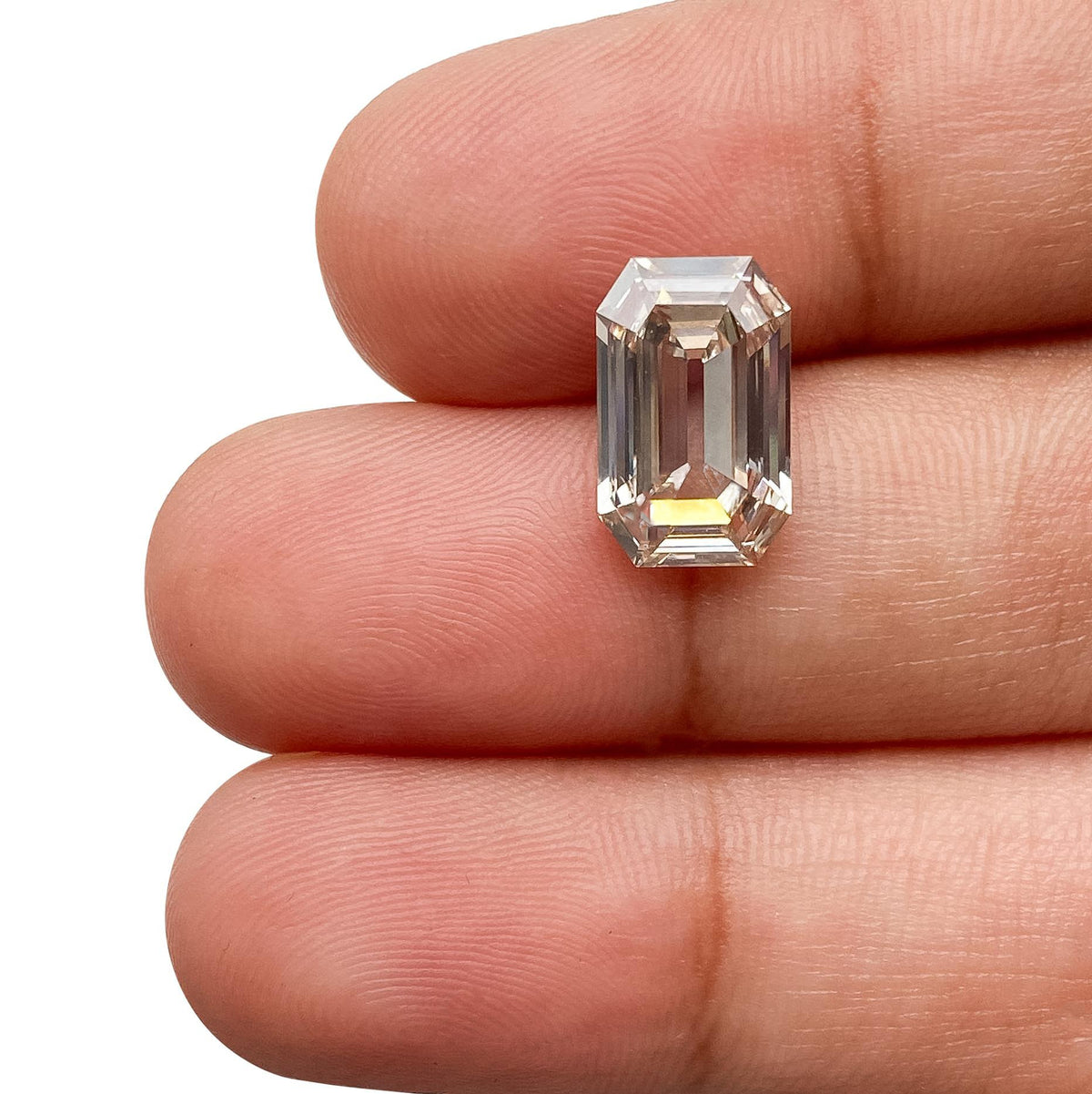 2.94ct | N/VS1 Champagne Antique Octagon Shape Step Cut Lab Diamond (IGI)-LITHOS Diamond