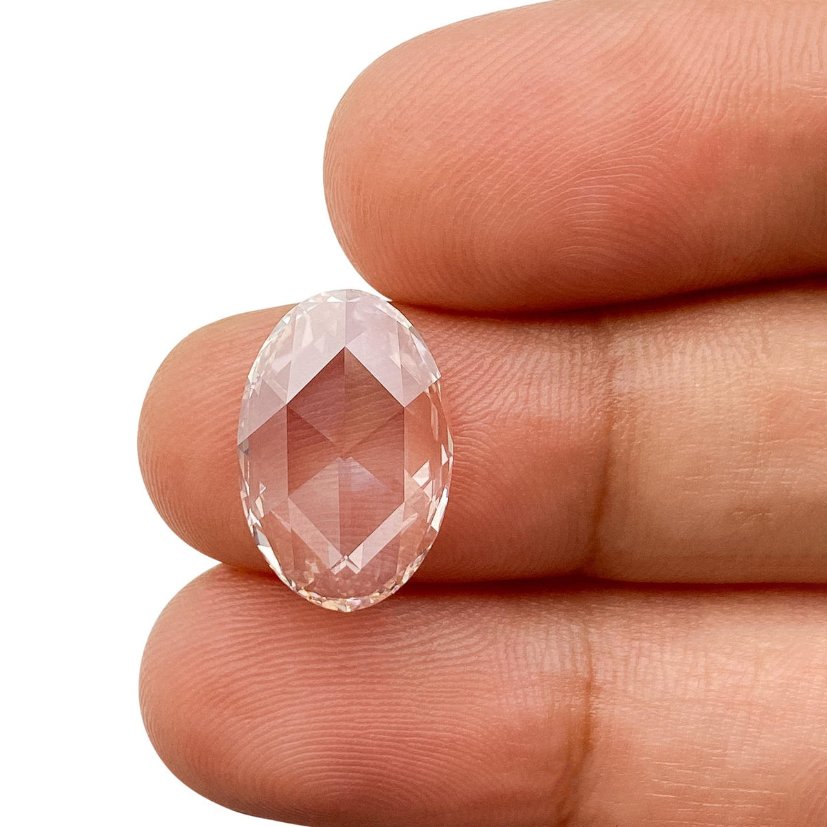 3.07ct | K/VVS2 Champagne Oval Shape Rose Cut Lab Diamond (IGI)-LITHOS Diamond