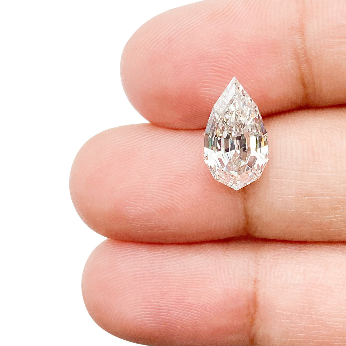 2.54ct | G/VVS2 Pear Shape Step Cut Lab Diamond (IGI)