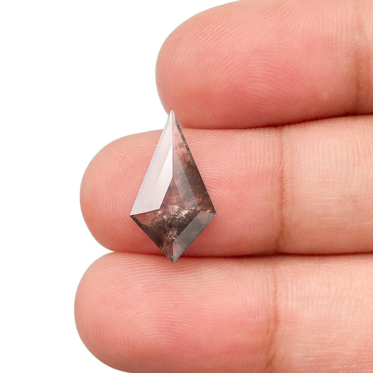 1.77ct | Salt & Pepper Kite Shape Step Cut Lab Diamond