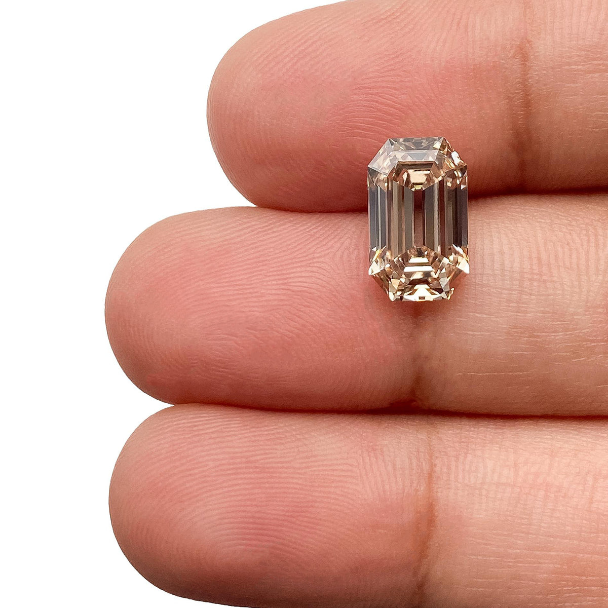 2.64ct | N/VS1 Champagne Antique Octagon Shape Step Cut Lab Diamond (IGI)-LITHOS Diamond