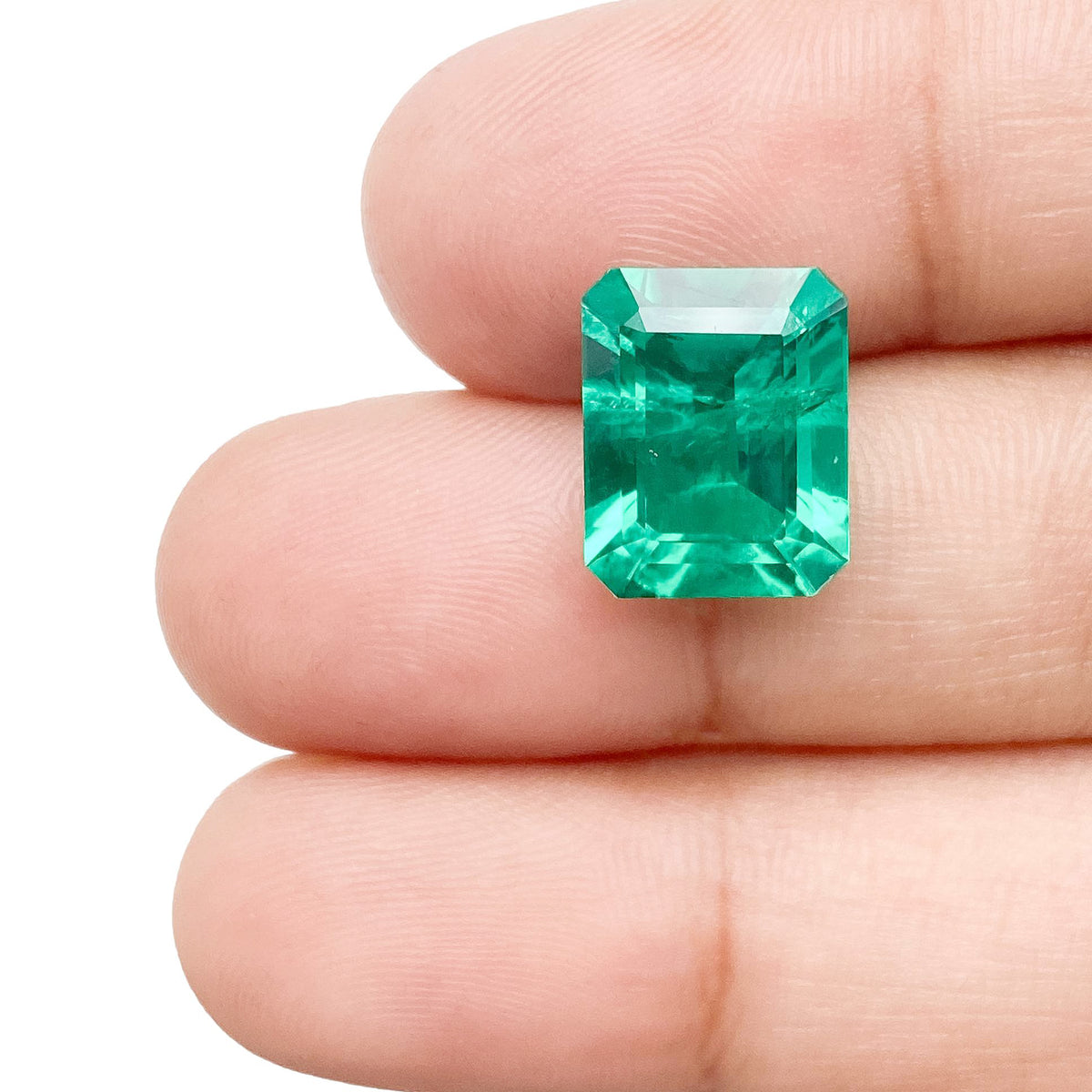 4.11ct | Step Cut Emerald Shape Lab Emerald