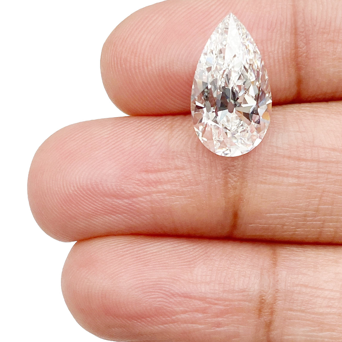 4.02ct | E/VS2 Pear Shape Old Mine Cut Lab Diamond (IGI)