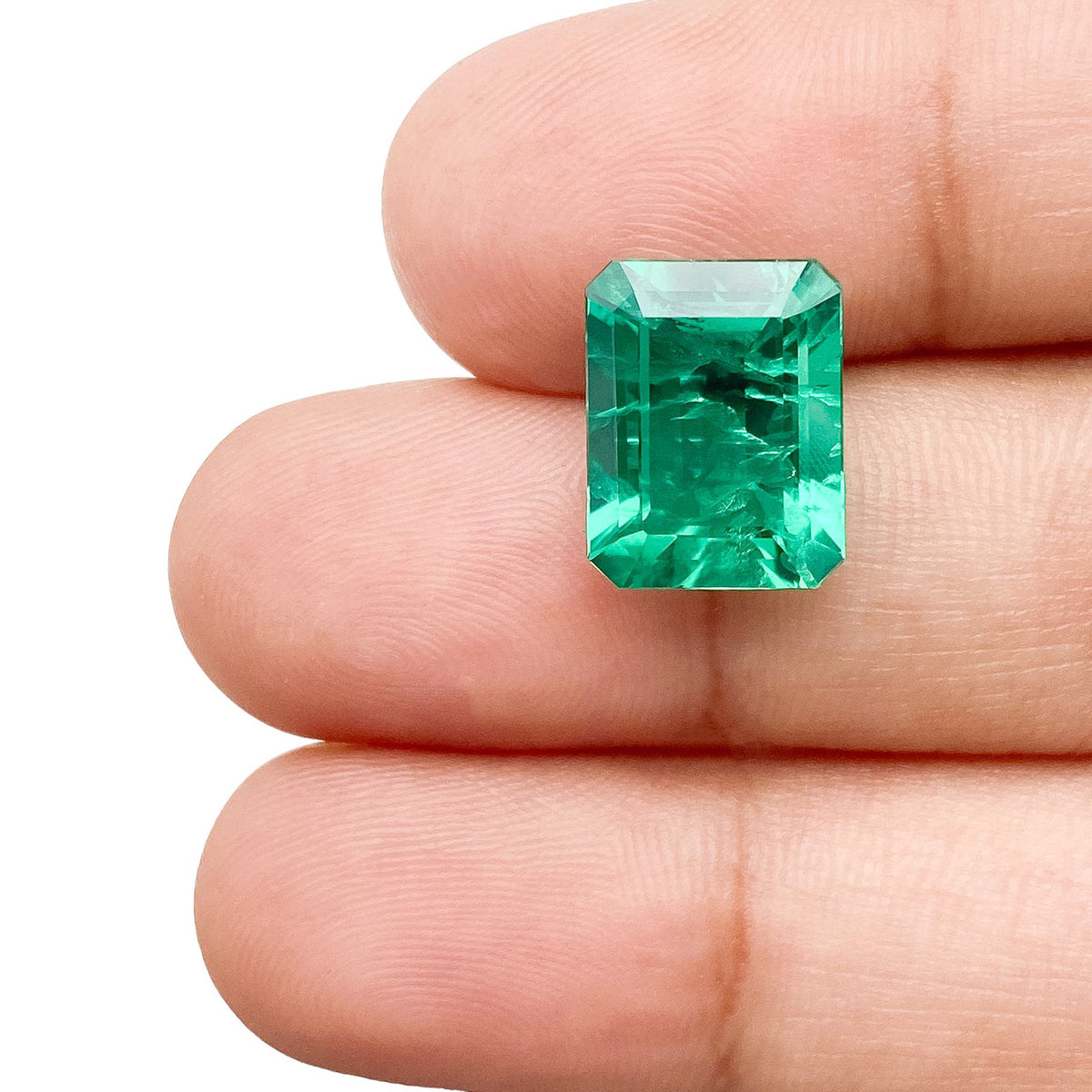 4.20ct | Step Cut Emerald Shape Lab Emerald