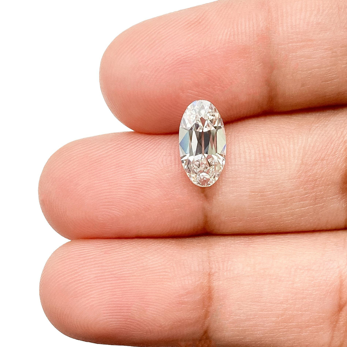 1.60ct | F/VS1 Oval Shape Old Mine Cut Lab Diamond (IGI)
