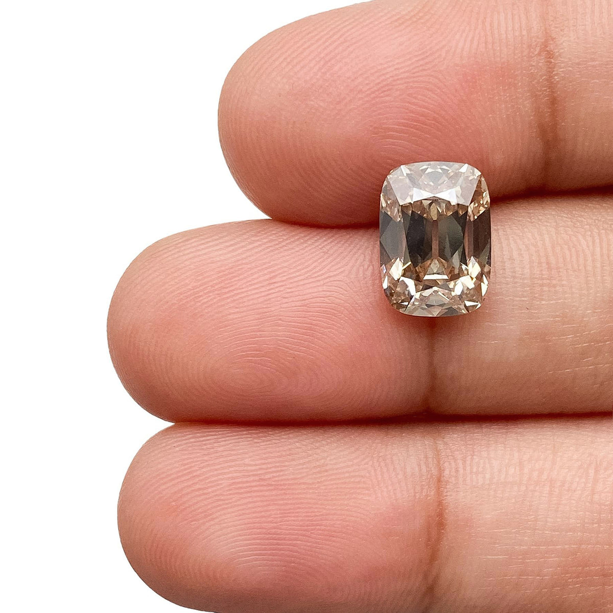 2.71ct | O-P/VS1 Champagne Cushion Shape Old Mine Cut Lab Diamond (IGI)-LITHOS Diamond
