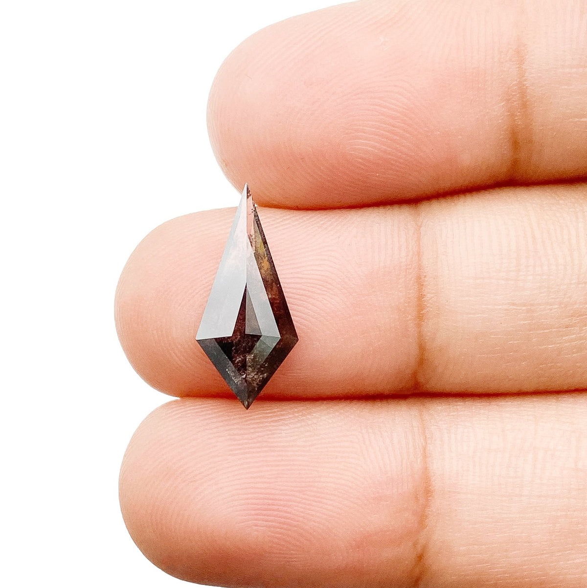1.38ct | Salt & Pepper Kite Shape Step Cut Lab Diamond