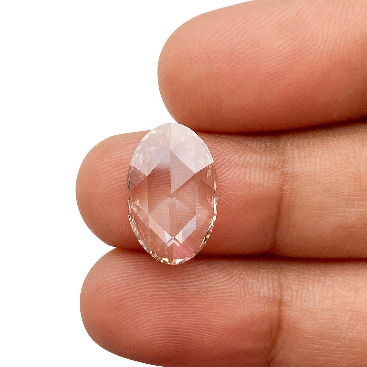 2.91ct | O-P/VVS2 Champagne Oval Shape Rose Cut Lab Diamond (IGI)-LITHOS Diamond