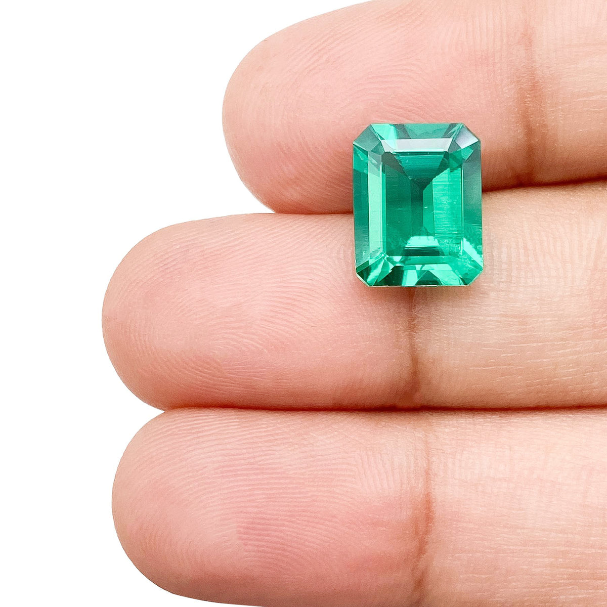 3.17ct | Step Cut Emerald Shape Lab Emerald