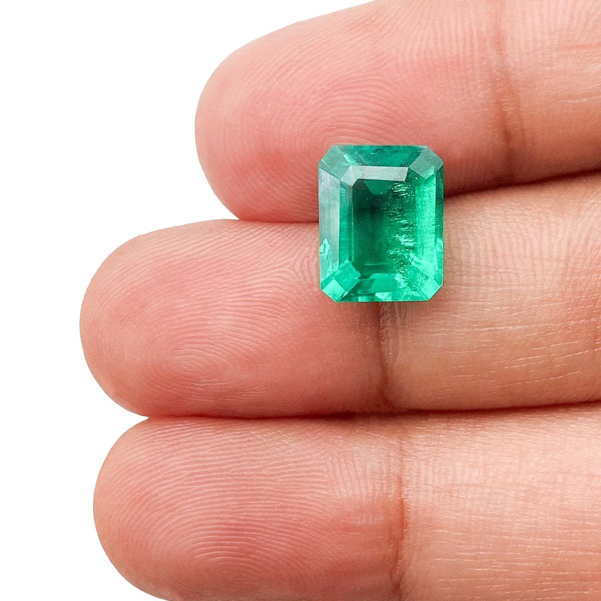 3.08ct | Step Cut Emerald Shape Lab Emerald