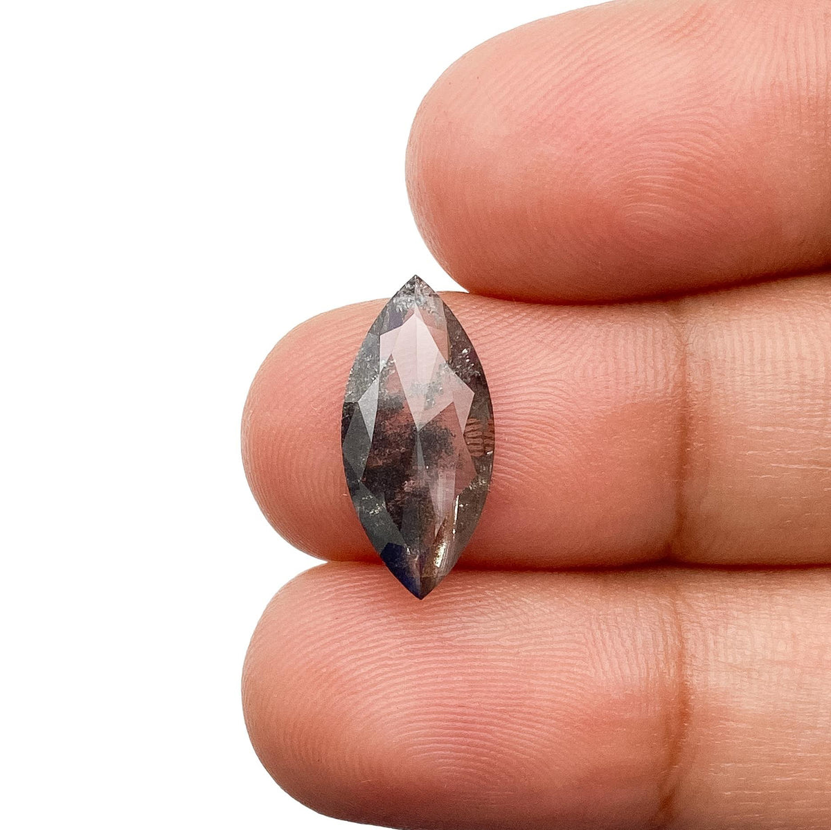 2.20ct | Salt & Pepper Marquise Shape Rose Cut Lab Diamond