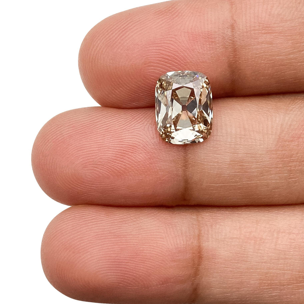 2.68ct | O-P/VS1 Champagne Cushion Shape Old Mine Cut Lab Diamond (IGI)