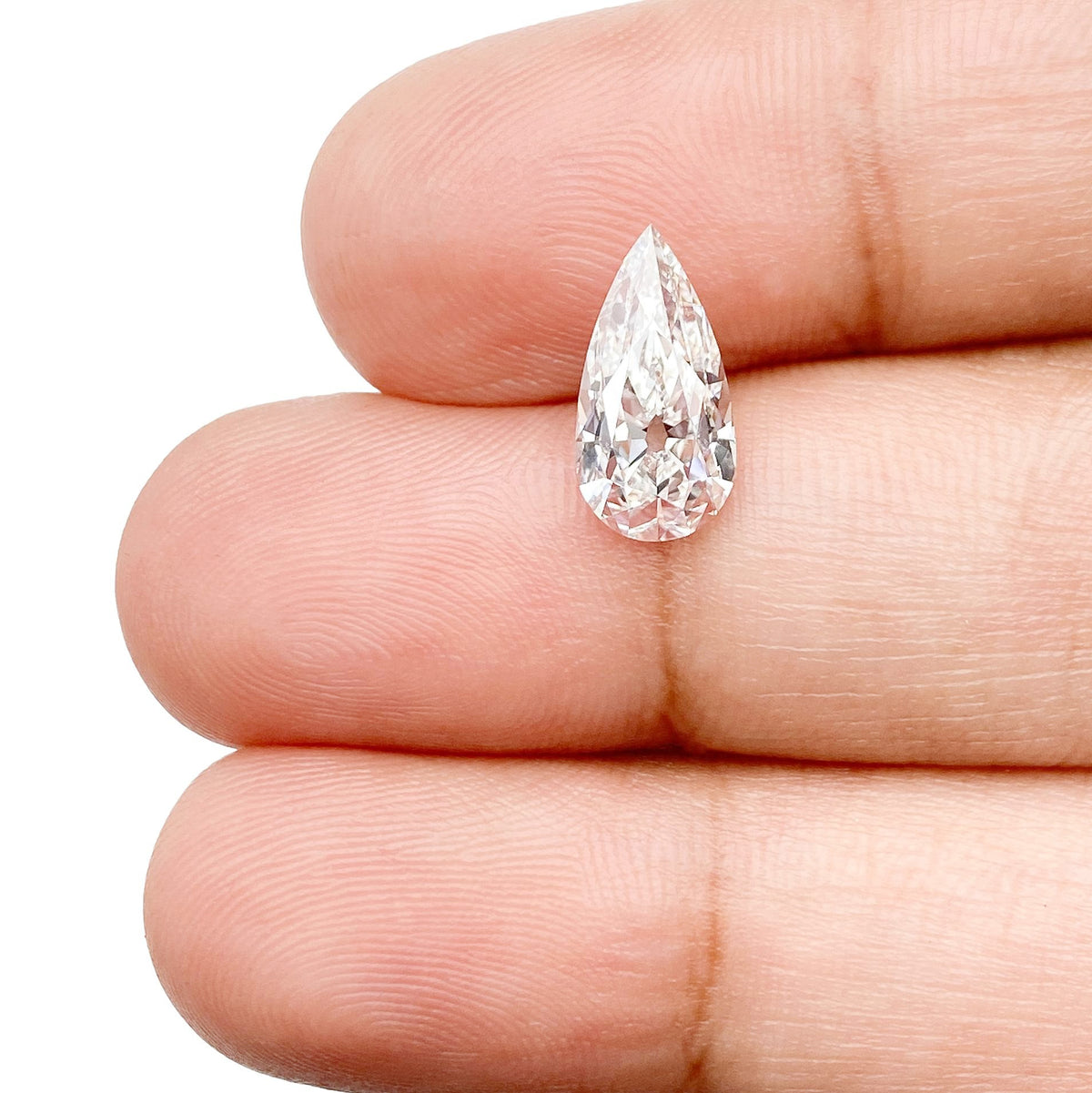 1.55ct | F/VS1 Pear Shape Old Mine Cut Lab Diamond (IGI)