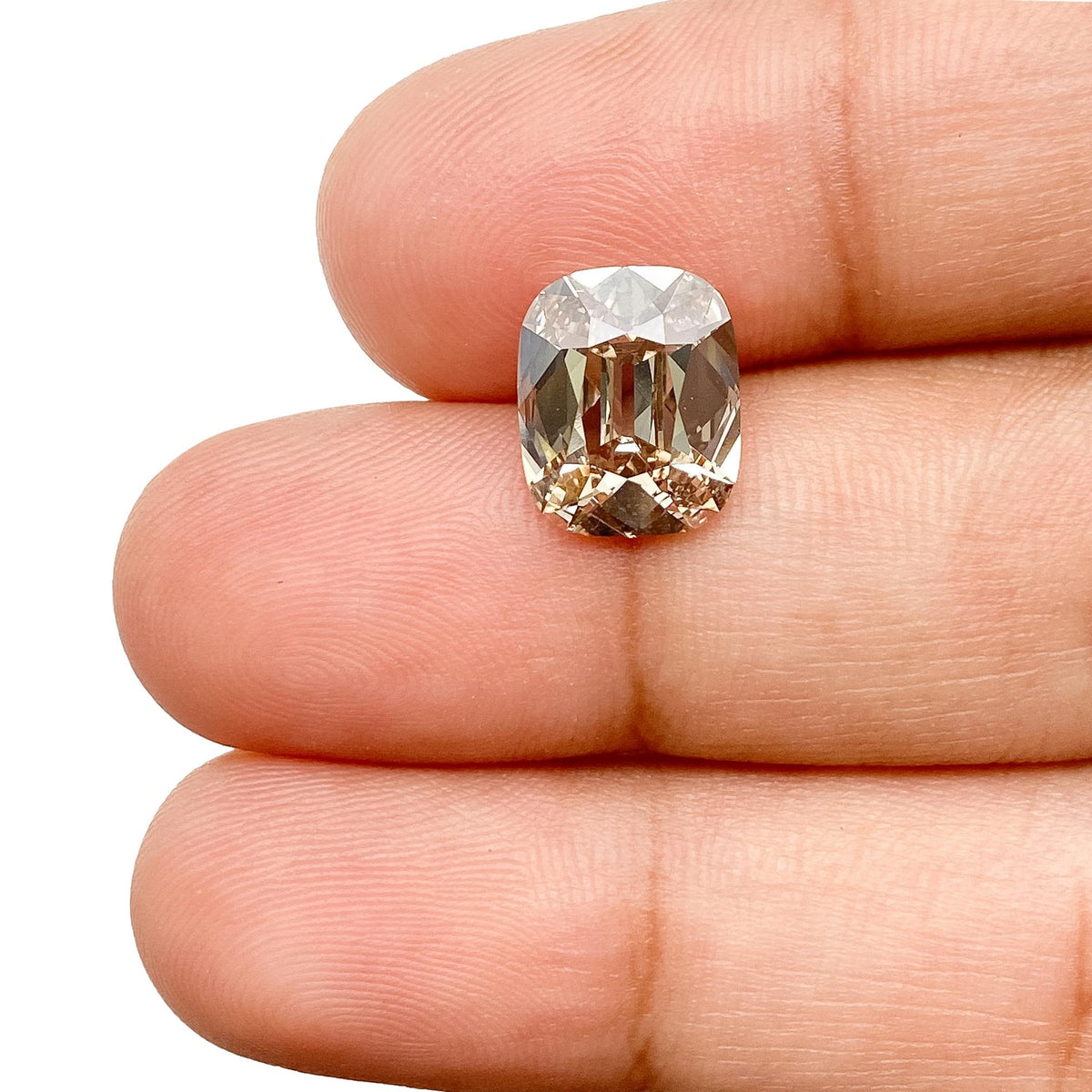 2.85ct | Light Brown/VS1 Cushion Shape Old Mine Cut Lab Diamond (IGI)-LITHOS Diamond