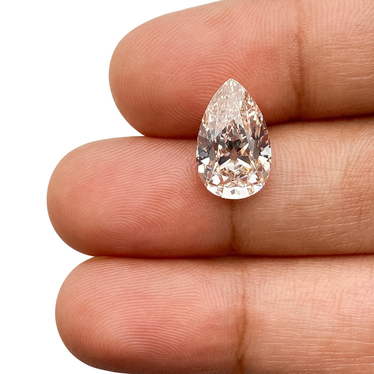 3.60ct | K/VVS2 Champagne Pear Shape Old Mine Cut Lab Diamond (IGI)-LITHOS Diamond