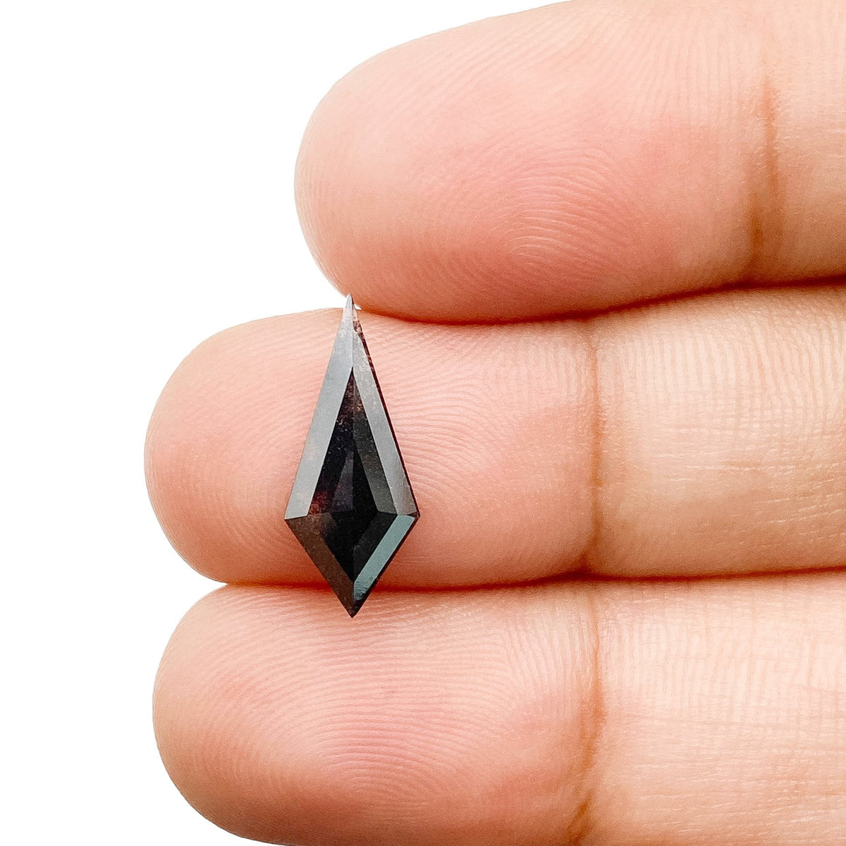 1.09ct | Salt & Pepper Kite Shape Rose Cut Lab Diamond