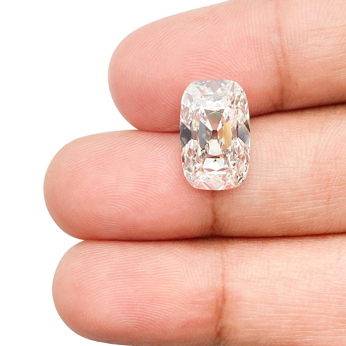 4.68ct | F/VS1 Antique Cushion Shape Old Mine Cut Lab Diamond (IGI)
