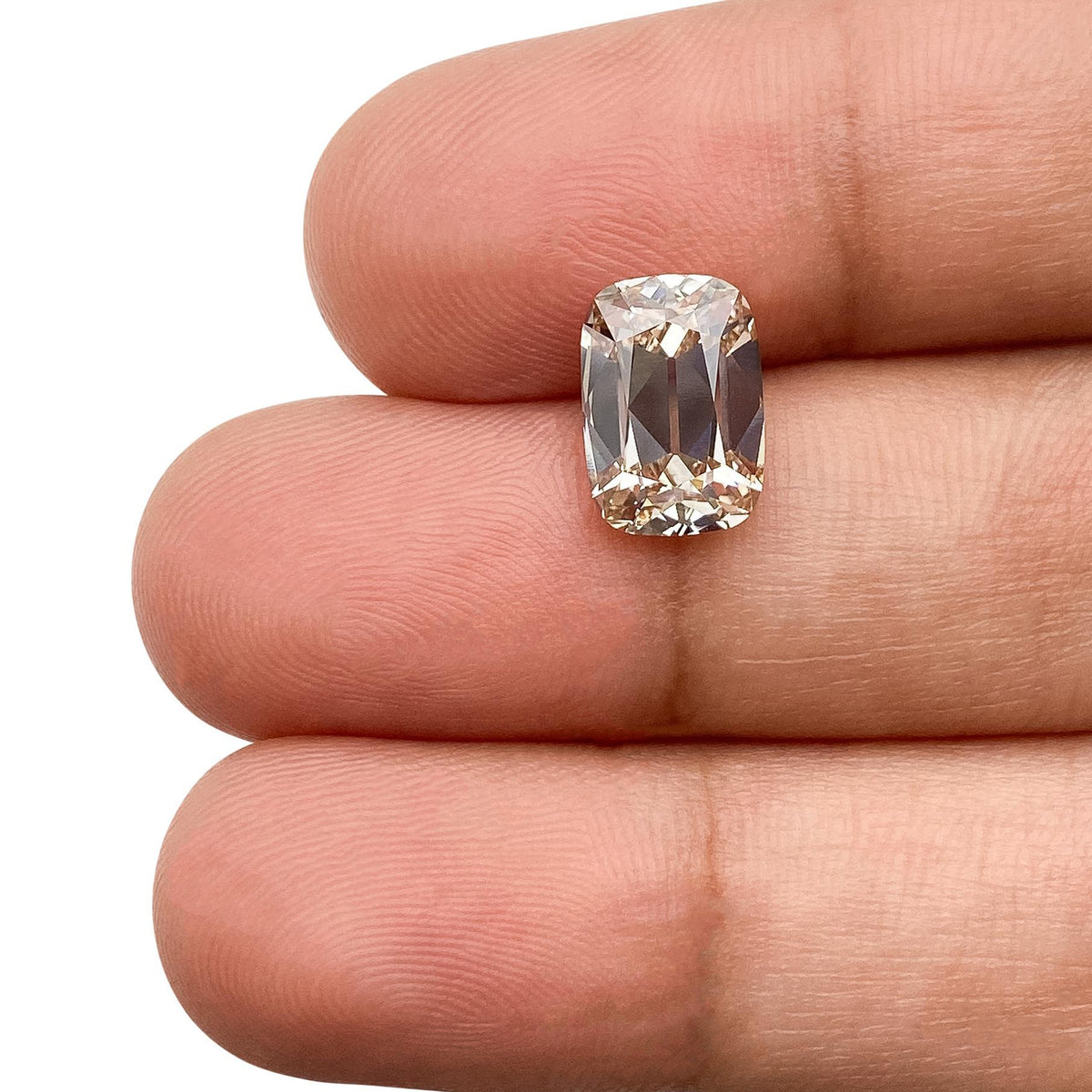 2.54ct | N/VVS2 Champagne Cushion Shape Old Mine Cut Lab Diamond (IGI)