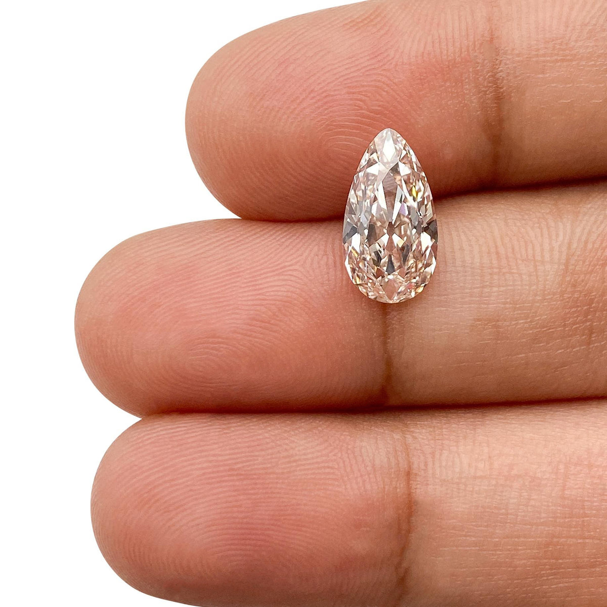 2.06ct | J/VVS2 Champagne Pear Shape Old Mine Cut Lab Diamond (IGI)-LITHOS Diamond