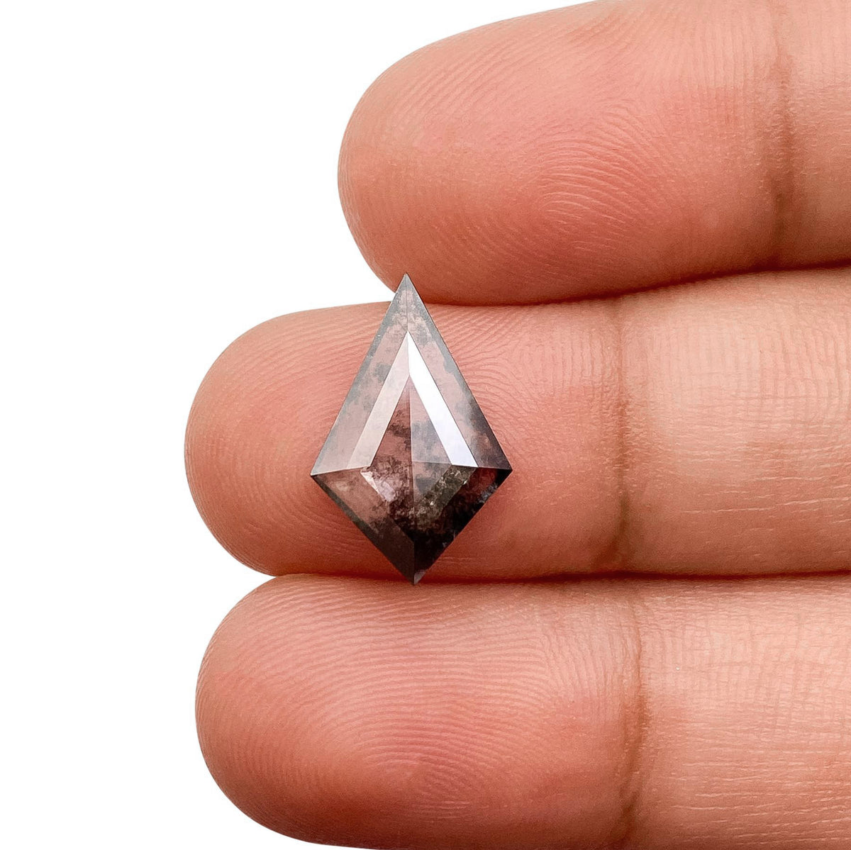 1.66ct | Salt & Pepper Kite Shape Step Cut Lab Diamond