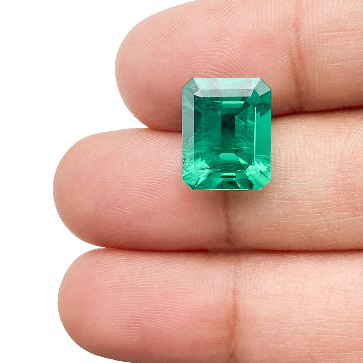 4.50ct | Step Cut Emerald Shape Lab Emerald