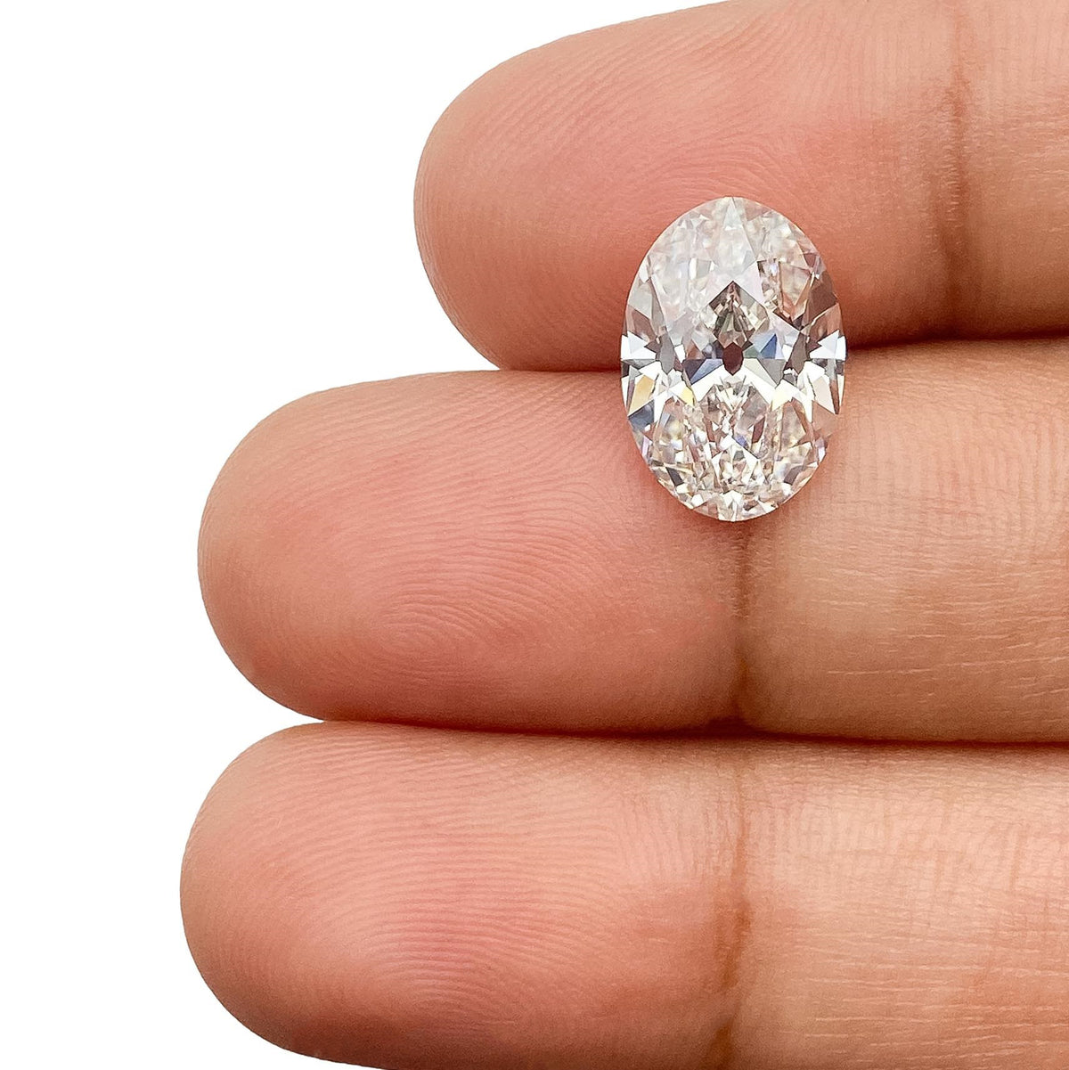 3.70ct | F/VS1 Oval Shape Old Mine Cut Lab Diamond (IGI)