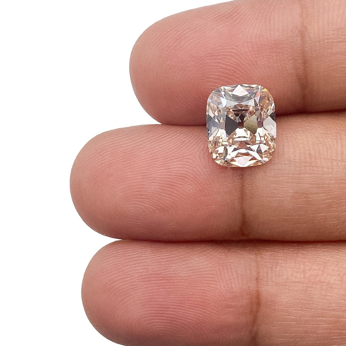 3.03ct | M/VVS2 Champagne Cushion Shape Old Mine Cut Lab Diamond (IGI)-LITHOS Diamond