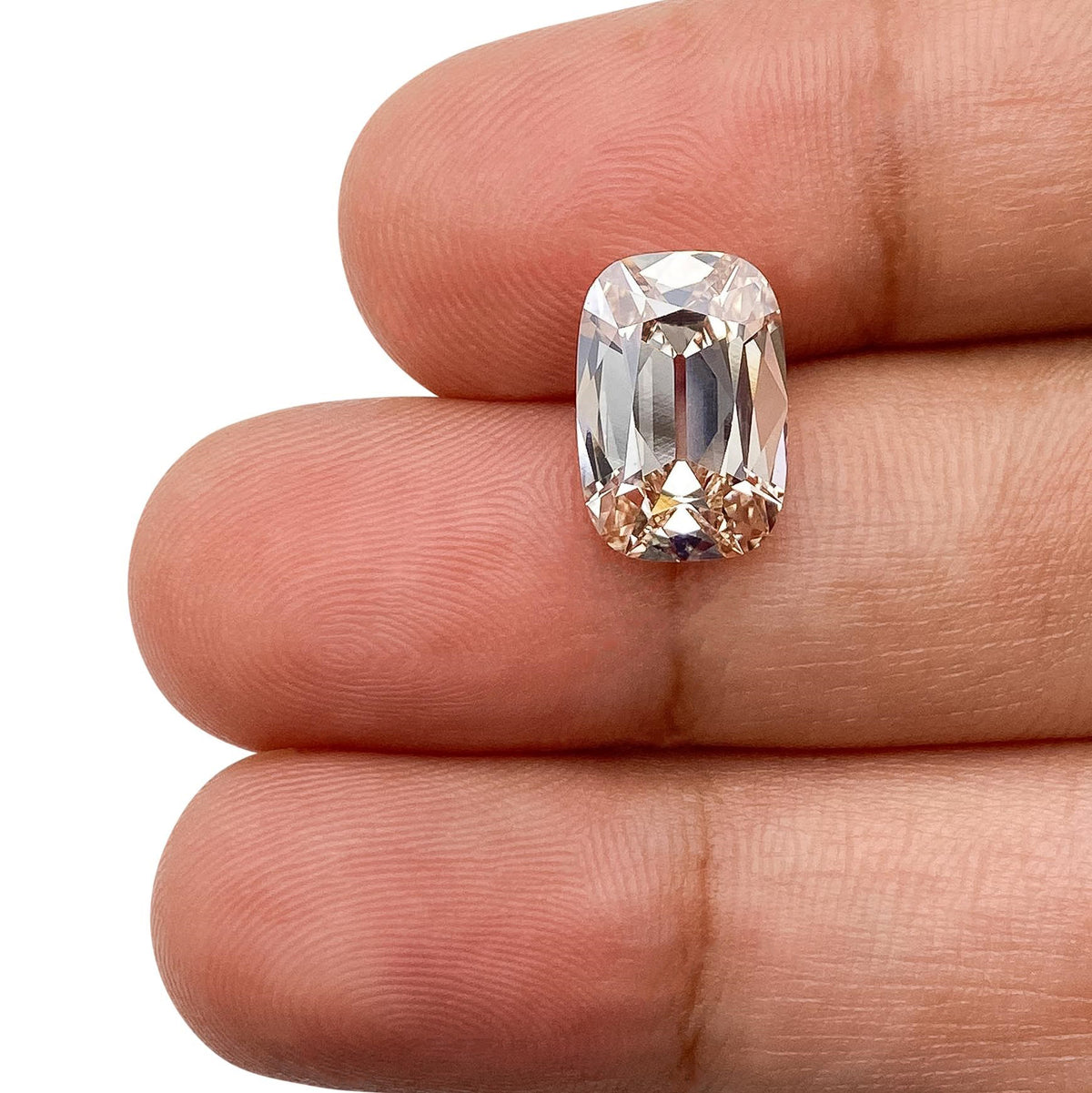 3.24ct | O-P/VS1 Champagne Cushion Shape Old Mine Cut Lab Diamond (IGI)-LITHOS Diamond