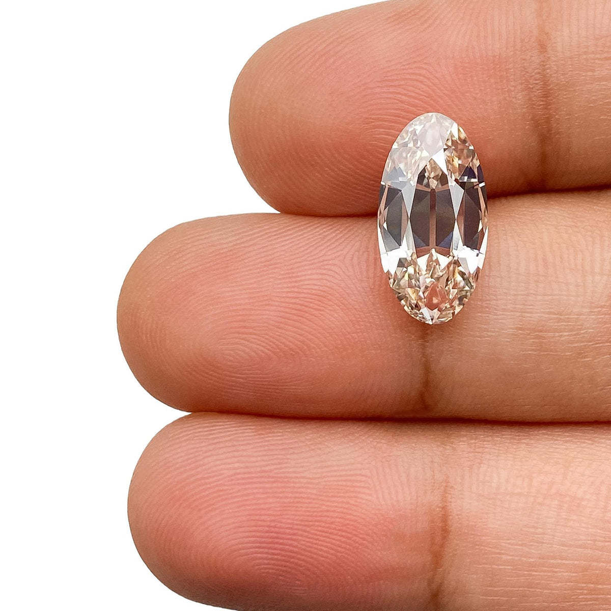 3.16ct | K/VS1 Champagne Oval Shape Old Mine Cut Lab Diamond (IGI)-LITHOS Diamond
