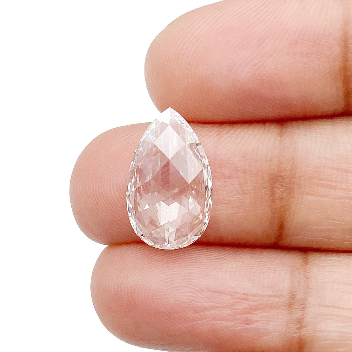 3.01ct | F/VS1 Pear Shape Rose Cut Lab Diamond (IGI)