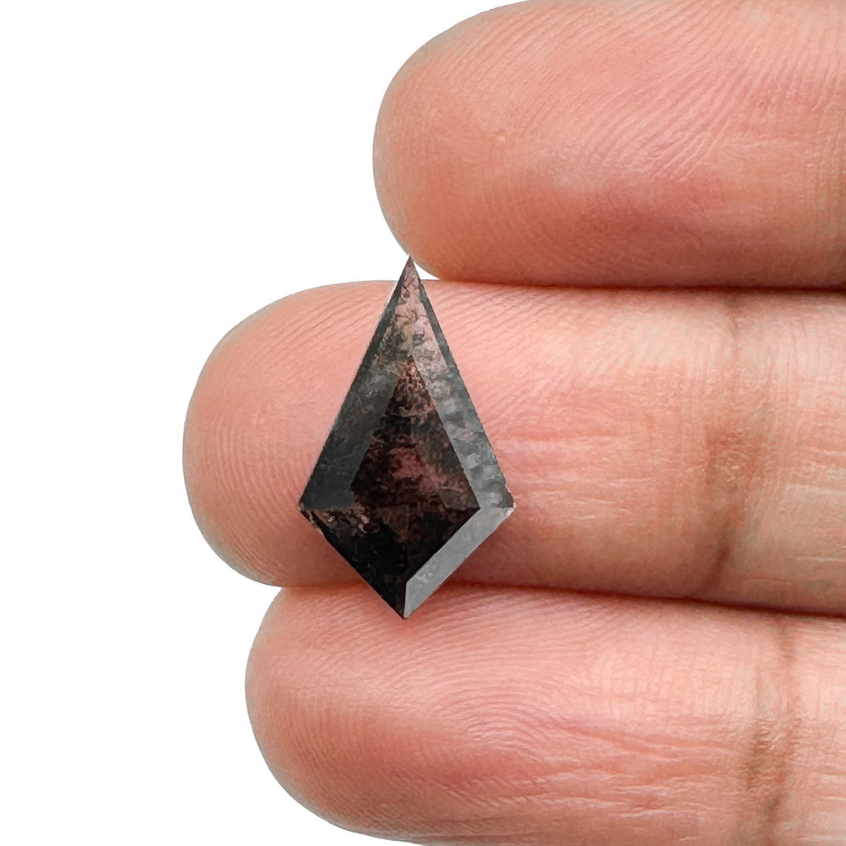 1.80ct | Salt &amp; Pepper Kite Shape Step Cut Lab Diamond