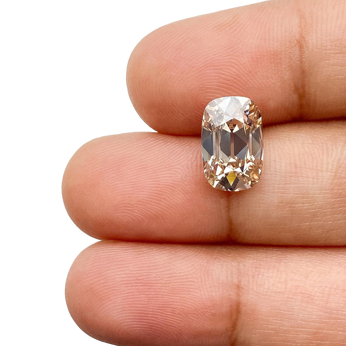 3.02ct | O-P/VS1 Champagne Cushion Shape Old Mine Cut Lab Diamond (IGI)-LITHOS Diamond