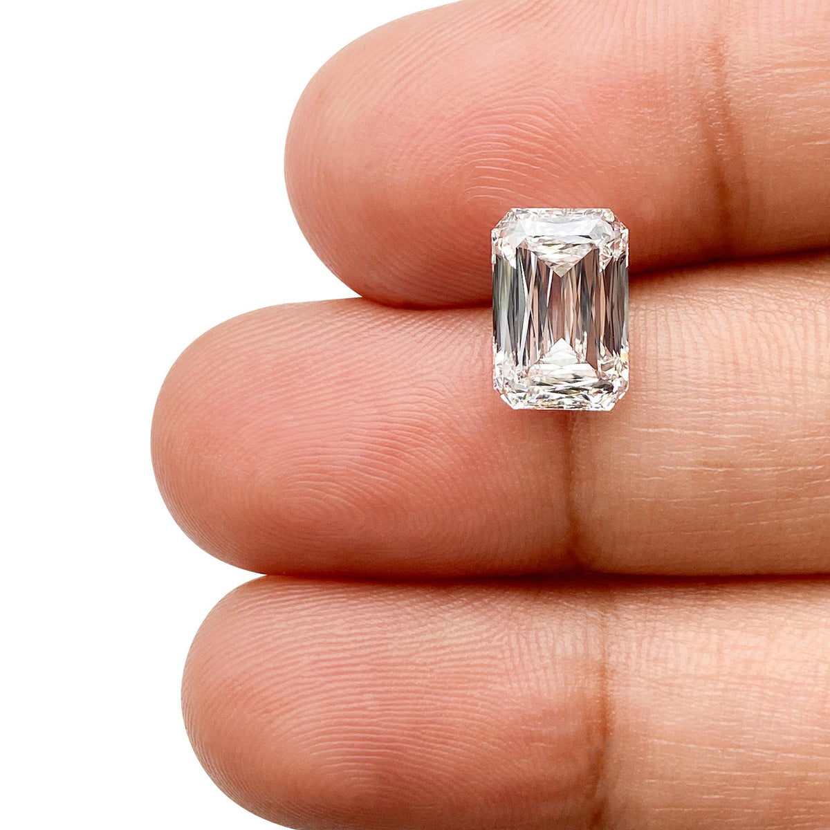 2.38ct | E/VS1 Emerald Shape Lattice Cut Lab Diamond (IGI)