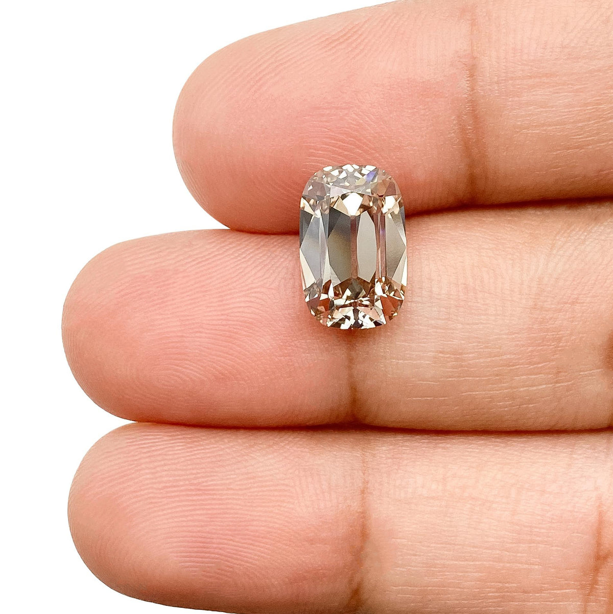 3.06ct | Very Light Brown/VS1 Cushion Shape Old Mine Cut Lab Diamond (IGI)-LITHOS Diamond