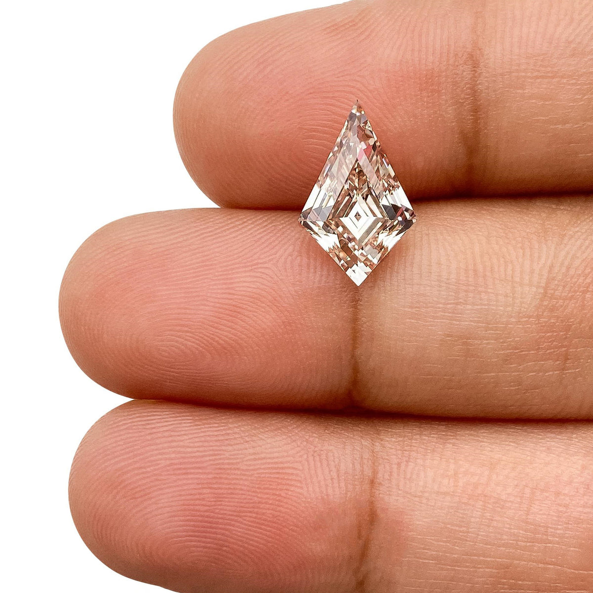 2.37ct | Q-R/VS1 Champagne Kite Shape Step Cut Lab Diamond (IGI)-LITHOS Diamond