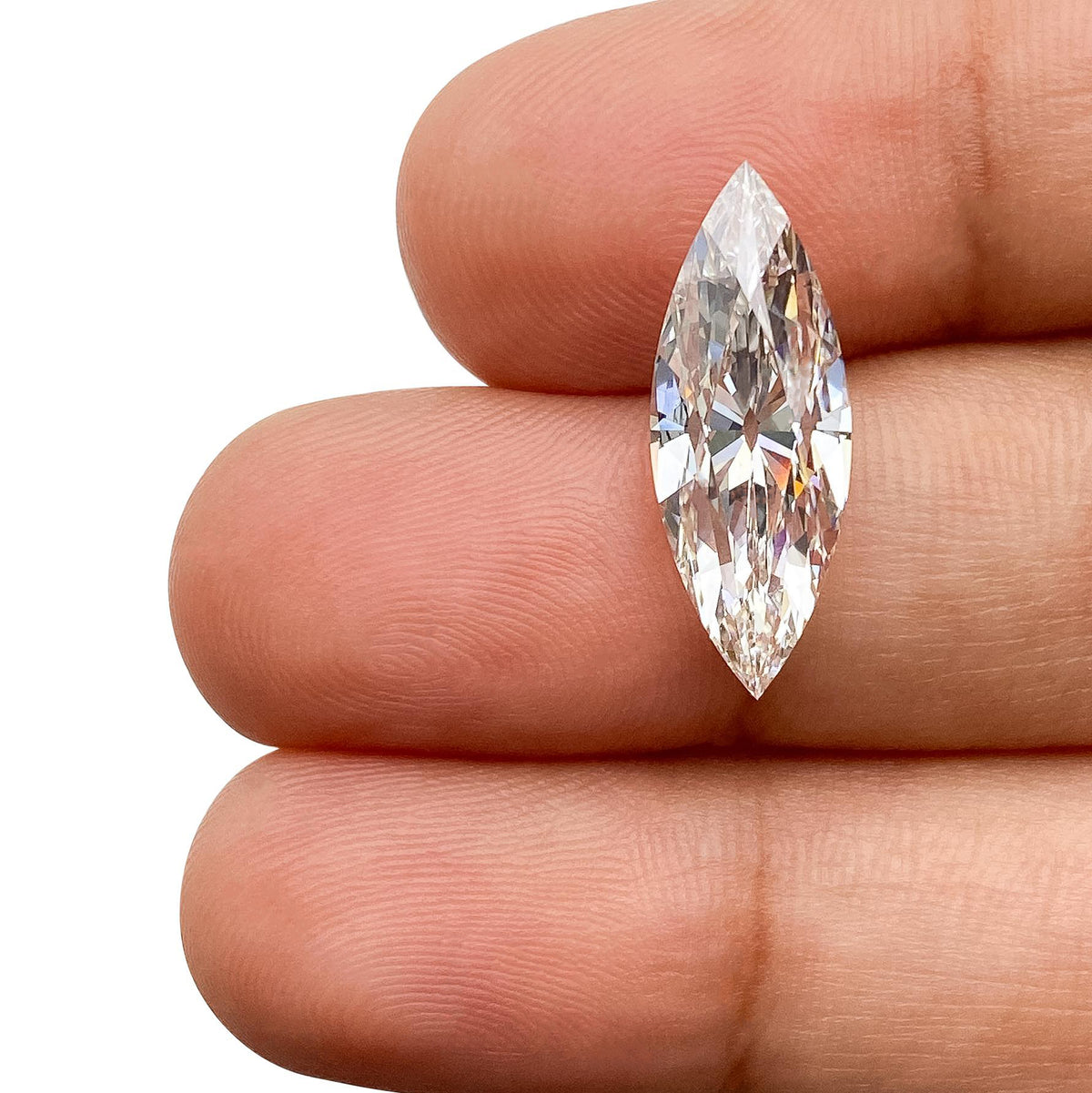 3.50ct | G/VS1 Marquise Shape Old Mine Cut Lab Diamond (IGI)
