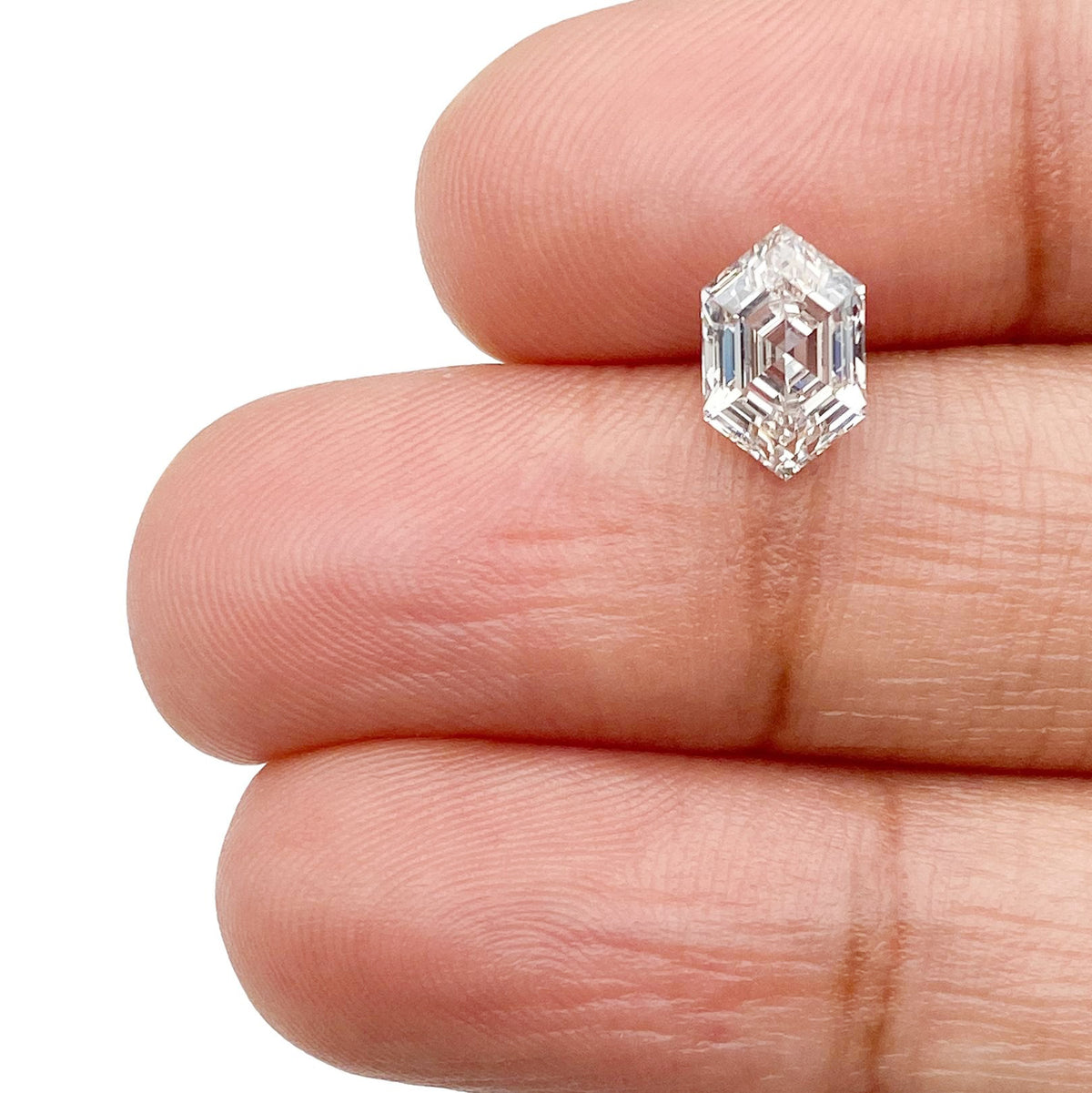 1.02ct | F/VVS2 Hexagon Shape Step Cut Lab Diamond (IGI)