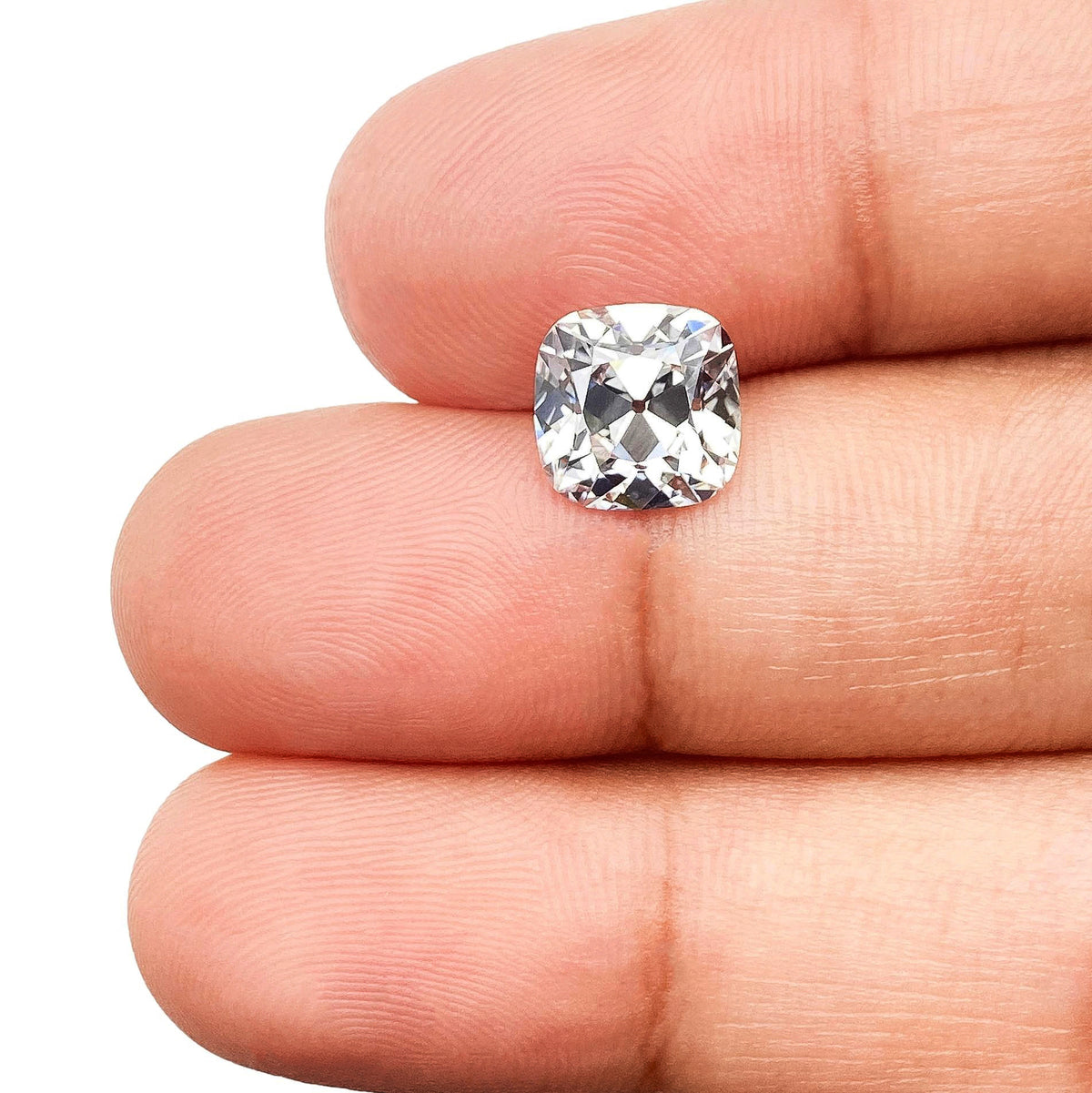 2.15ct | D/VS1 Cushion Shape Old Mine Cut Lab Diamond (IGI)-LITHOS Diamond